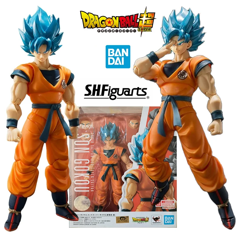 Bandai S.H.Figuarts Super Saiyan God Son Gokou Dragon Ball Super 16Cm Anime - £58.67 GBP