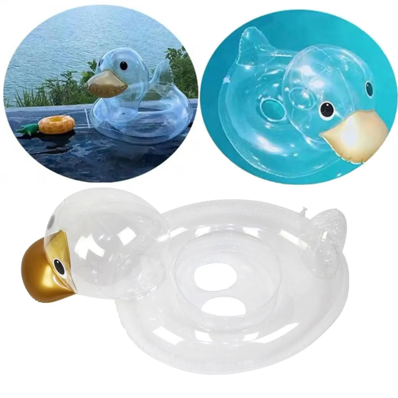 Duck Shaped Swimming Float Ring of Baby Swim Rings for Child Kid Girls and Boys - £13.13 GBP
