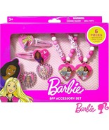 BARBIE 6-PC BFF JEWELRY SET 2 Rings 2 Bracelets Snap Hair Clips Ages 3+ - $15.23 CAD