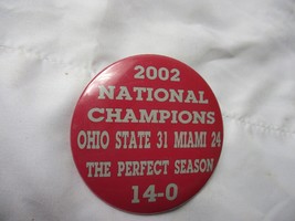 Ohio State Buckeyes 2002 National Football Champions Pinback Button - £15.02 GBP