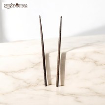 Natural Dark Wood Percussion Playing Drum Sticks Pair - $359.70 MXN