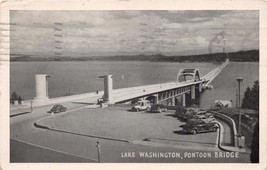 Seattle Washington Lake Washington Pontoon Bridge Graycraft Postcard c1946 - £6.52 GBP