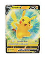 Pokémon TCG Pikachu V SWSH198 - Ultra Rare Holo Black Star Promo Game Fr... - $5.48 CAD