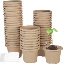 Seed Starter Trays, 4 Inch round Biodegradable Peat Pots, for Your Garden, Green - £25.63 GBP