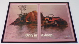 1984 Jeep CJ / Camping 12x18 Framed ORIGINAL Vintage Advertisin​g Display - $59.39