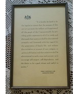 Vintage ~ 11.75&quot; x 17.75&quot; Wooden Framed ~ &quot;Public Assistance Law&quot; Scroll... - $61.38 CAD