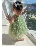 Baby Tulle Dress , Green Tulle Dress , daisy dress, Princess dress, Flow... - £27.64 GBP
