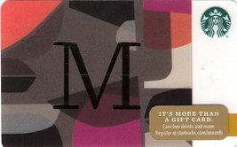Starbucks 2014 Monogram M Collectible Gift Card New No Value - £2.34 GBP