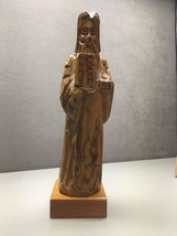 Hand Carved Olive Wood Moses Exodus Ten Commandments Figure Statue Israel Jewish - £50.33 GBP