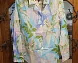 Talbots Womens Button-Up Top Shirt Sz M Multicolor Pastel Cotton Floral ... - $38.61