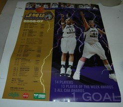 2006-07 JMU James Madison Dukes Womens Basketball Poster 24x18 Harrisonb... - £13.36 GBP