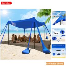 Versatile 10x10FT Beach Shade Tent with Enhanced UV Protection &amp; Quick A... - $152.41