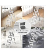 6 Step Ladder, Folding Step Stool with Handgrip and Anti-Slip Wide Pedal... - $74.80