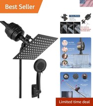 Stainless Steel High-Pressure Shower Filter System with 5 Settings and L... - $76.49