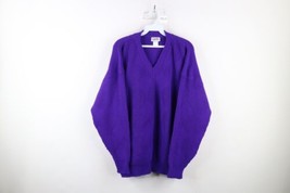 Vintage 90s Streetwear Womens 3XL Diamond Chunky Ribbed Knit V-Neck Sweater USA - £47.44 GBP
