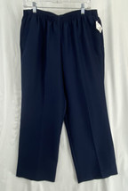 Alfred Dunner Women&#39;s Blue Dress Pants Carrier Business Elastic Waist Sz 20W NWT - £12.76 GBP