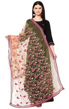 dupatta net embroidered scarf Women&#39;s dupatta - $19.48+