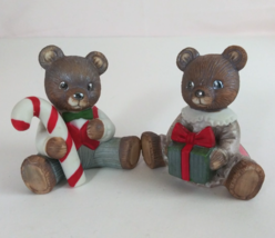 Vintage Set of 2 Homco Christmas Bears Family #5211 Complete Set - $230.29 MXN