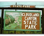 Hand Painted Sign Cloudland Canyon State Park Trenton GA UNP Chrome Post... - $7.97