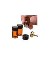 Natura Bona 2 ml (5/8 dram) Amber Glass Essential Oil Bottle with Orific... - $8.59