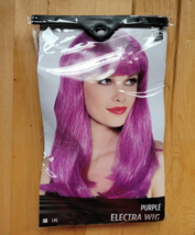 Purple Electra Woman Wig Ladies Fancy Halloween Costume Accessories New - £10.26 GBP