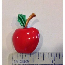 Enamel apple red tack pin Red Apple Lapel Teacher&#39;s Gift Appreciation - £6.35 GBP