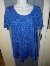 LuLaRoe Multi Blue Dots Print Perfect T Size XXS Women&#39;s NEW - £25.67 GBP