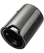 Universal Carbon Fiber Exhaust Tip 2.5&#39;&#39; Inlet 96mm Outlet Exhaust End T... - $68.38 CAD