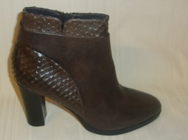 Roberto Durville Paris Brown Leather Ankle Boots Booties Size 37 , No Box - $42.47