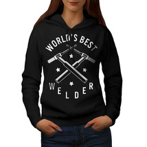 Wellcoda Worlds Best Welder Womens Hoodie, Slogan Casual Hooded Sweatshirt - £29.24 GBP