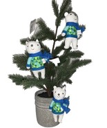 New 2021 Dressed Polar Bear Christmas Tree Ornament Lot Of 3 Target Wond... - $31.04 CAD