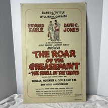 Vintage The Roar of the Greasepaint Window Flyer David C Jones Edward Earle - £45.20 GBP