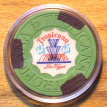 $25. TROPICANA CASINO CHIP - 1972 - Las Vegas, Nevada - Fountain Chip - £29.05 GBP