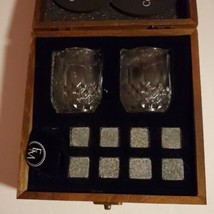 EM Collection Whiskey Stone Gift Set Granite Whiskey Glasses - £26.04 GBP