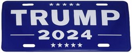 Trump 2024 Blue 6&quot;x12&quot; Aluminum License Plate Tag Made in USA - £3.89 GBP