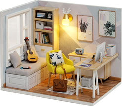 Piberagi DIY Miniature Dollhouse Kit, 1:32 Scale Creative Room Mini Wooden Doll  - £31.10 GBP