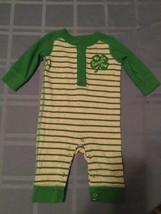 St Patricks Day Size 3 mo Koala Kids jumpsuit jumper pants green infant boys - £10.51 GBP