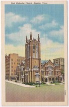 Postcard First Methodist Church Houston Texas - £3.05 GBP