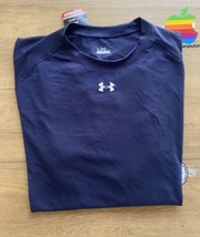 Vintage Under Armour HeatGear UA Tech Mens Short Sleeve Shirt Navy Blue ... - £15.78 GBP
