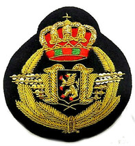 Belgium Air Force Pilot Hat Badge Wwi Wwii Era New Hand Embroidered Cp Made - £17.58 GBP
