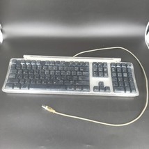 Apple Wired Keyboard M7803 PRO USB Clear Black 2000 - Untested Missing o... - $15.95