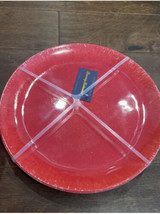 Tommy Bahama Set Of 4 Melamine Dinner Plates Red Speckle Outdoor Dining - £23.89 GBP