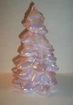 Mosser Glass Crown Tuscan Pink Carnival 5.5&quot; Medium Christmas Tree Figurine - £27.80 GBP