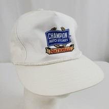 Champion Auto Store Nationals Vintage Hat Cap Snapback White Twill Embro... - £14.11 GBP