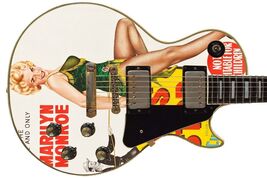 Guitar Skin Wrap Axe Reface Acoustic, Pickguard -   Marilyn Monroe Bus S... - $27.71+