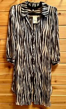 NWT EST 1948 CATO WOMENS TOP TUNIC DUSTER LONG Pullover Large Black-Whit... - $307.68 MXN