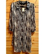 NWT EST 1948 CATO WOMENS TOP TUNIC DUSTER LONG Pullover Large Black-Whit... - $16.82