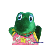 Green frog Plush Puppet pink t shirt top jogger Little Peoples Workshop - £6.99 GBP