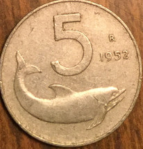 1952 Italy 5 Lire Coin - £1.29 GBP