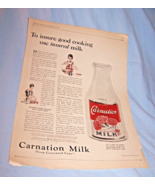 Vintage 1924 Carnation Milk Print Ad-Holland&#39;s Magazine - $17.16 CAD